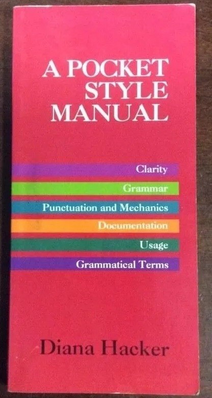 A Pocket Style Manual by Diana T. Hacker (1993, Paperback)