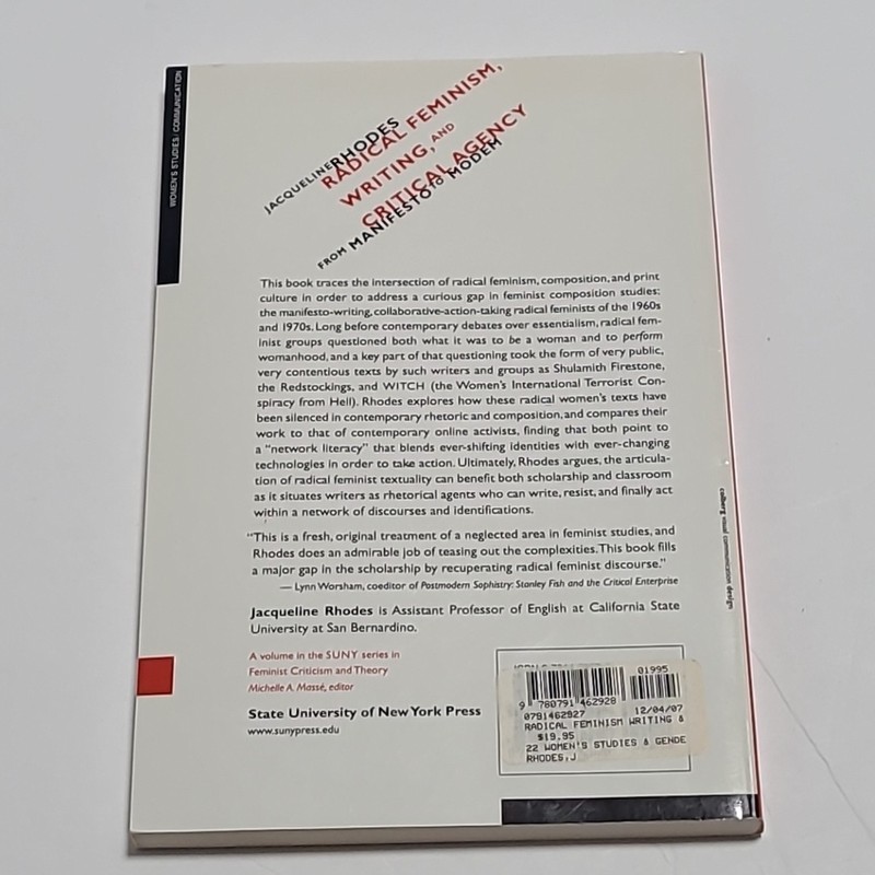 Radical Feminism, Writing, and Critical Agency : From Manifesto to Modem gallery