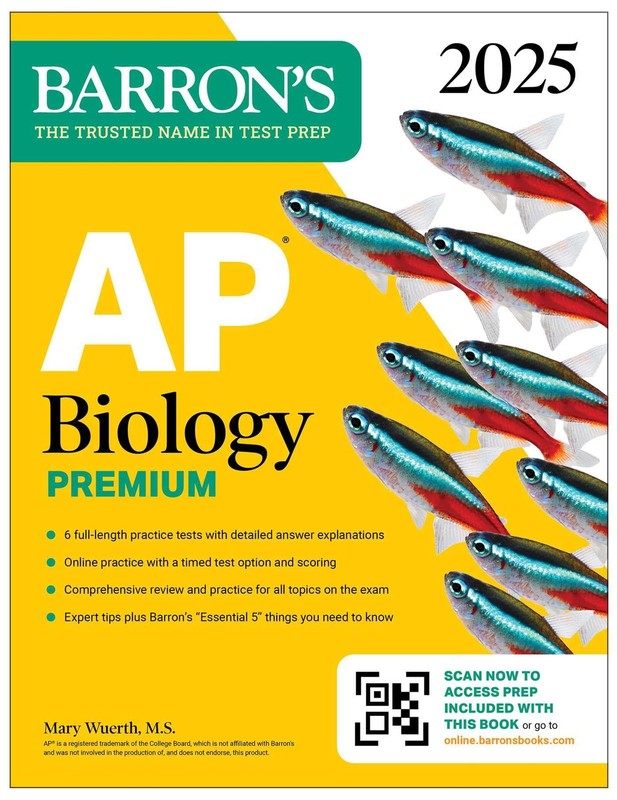 AP Biology Premium, 2025: Prep Book with 6 Practice Tests + Comprehensive Re…