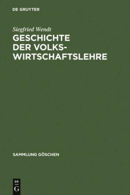 Geschichte Der Volkswirtschaftslehre