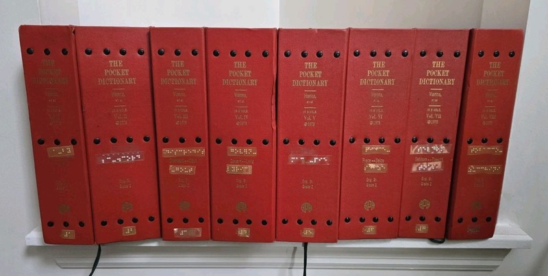 Vintage 1978 Pocket Dictionary Braille – Vianna Et Al – 8 Volumes