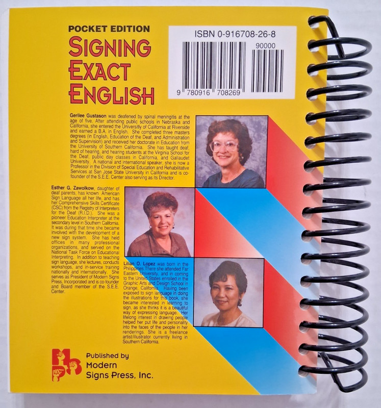 Signing Exact English book, Pocket Edition, 2006, Modern Signs Press, sign lang. gallery