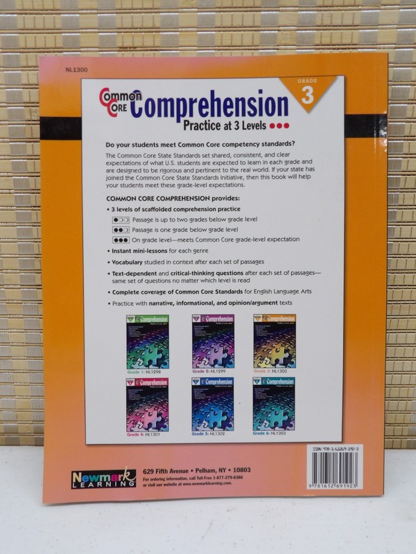 NEW - Newmark Learning Grade 3 Common Core Comprehension Aid gallery