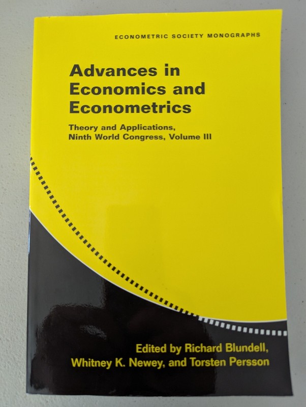 Advances in Economics and Econometrics: Vol 3: Ninth World Congress