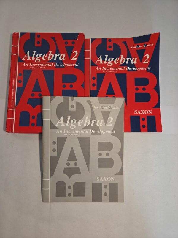 Saxon Algebra 2 Student Textbook, Solutions Manual, and Home Study- Very Good!