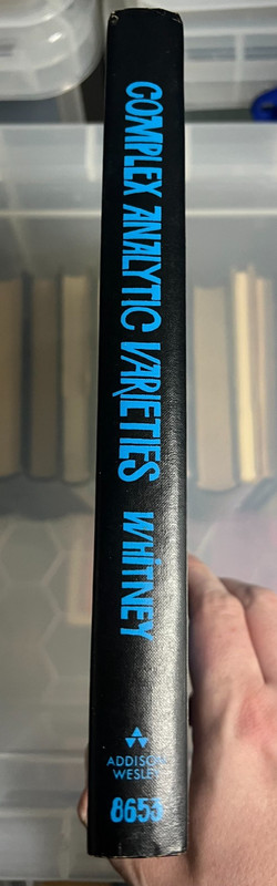 COMPLEX ANALYTIC VARIETIES - HASSLER WHITNEY - HARDBACK gallery