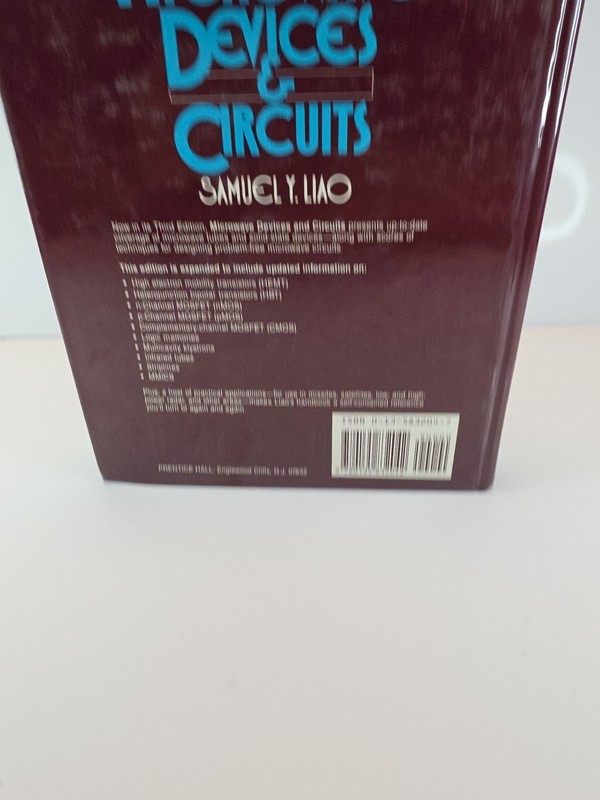 Microwave Devices and Circuits - Third Edition by Samuel Y. Liao Hardcover Book gallery