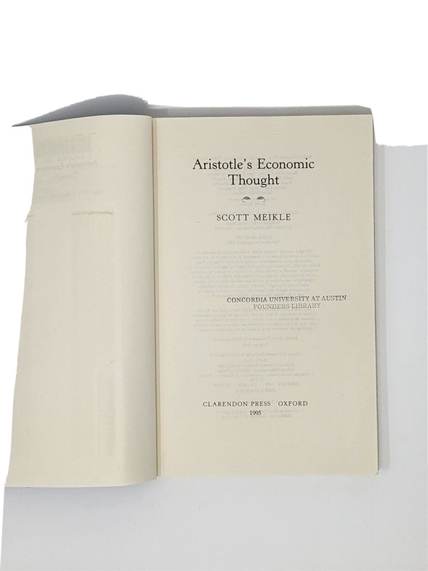 Aristotle's Economic Thought by Scott Meikle (1997, UK-Trade Paper, Reprint) gallery