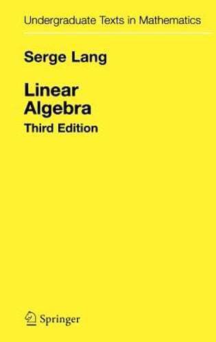 Linear Algebra by Serge Lang: Used