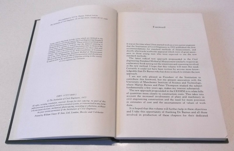 Measurement in Contract Control by Martin Barnes - 1977 Hardback Book gallery