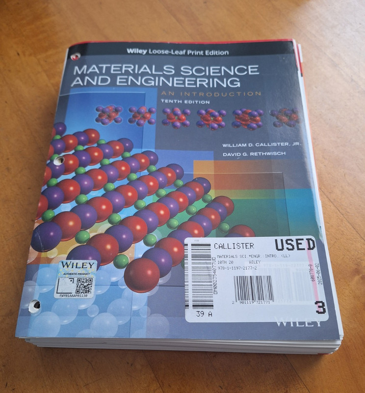 Wiley Materials Science and Engineering: An Introduction 10th Ed Loose-Leaf 2014
