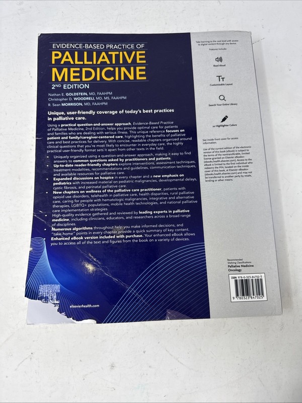 Evidence-Based Practice of Palliative Medicine 2nd Ed. W/ Code (Cover Damage) gallery