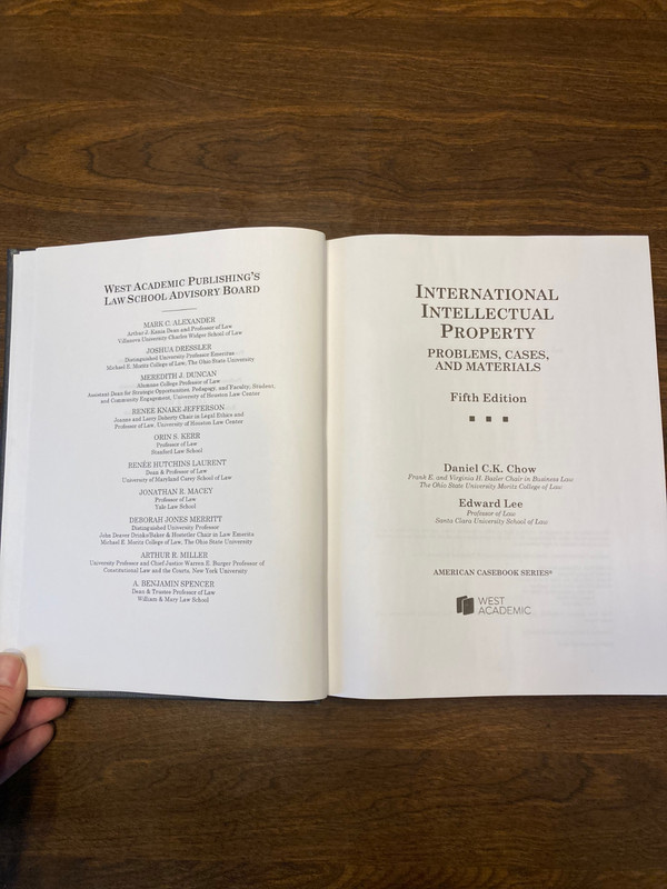 International Intellectual Property 5th edition (West Academic) gallery