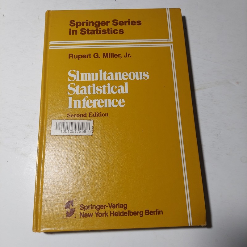 Series in Statistics: Simultaneous Statistical Inference by Rupert G. Miller AZ