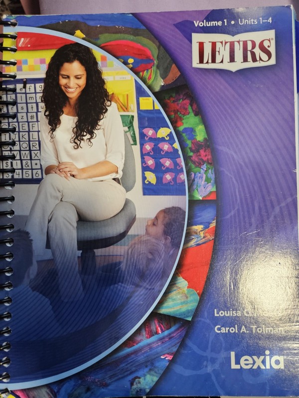 LETRS Vol 1-2 Units 1-8 Spiral Bound by Moats & Tolman, Voyager Sopris