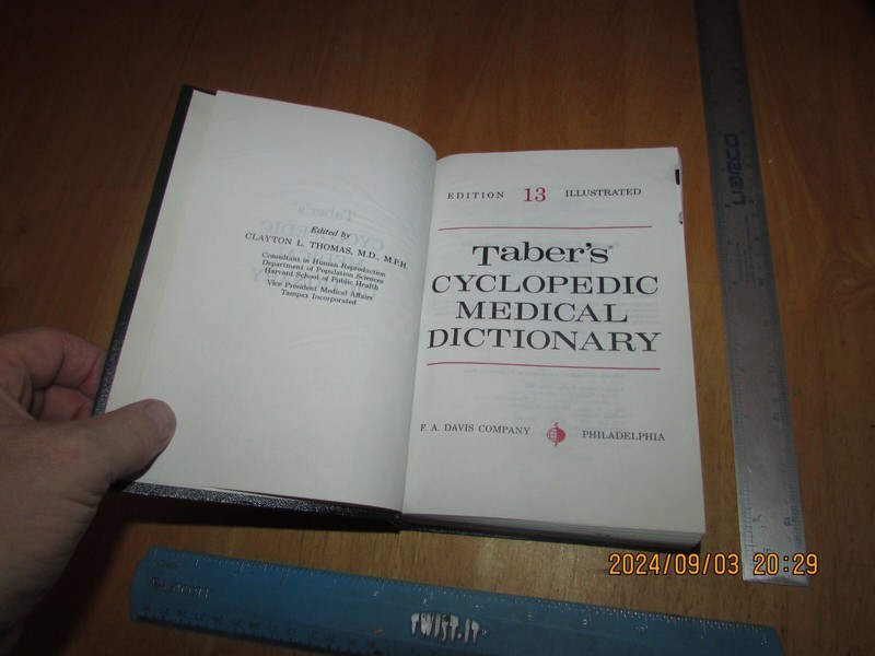 Taber's Cyclopedic Medical Dictionary by Clayton L. Thomas (1977, Hardcover) gallery