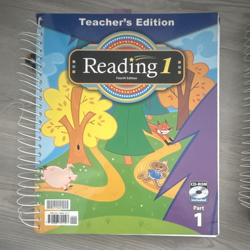 BJU Press Reading 1 Teacher’s Edition 4th Ed Part 1 & 2 Spiral Bound + CD-ROM