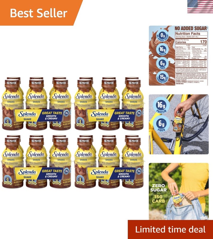 8 Fl Oz Diabetes Care Shakes - Milk Chocolate Flavor, 16g Protein, Gluten Free