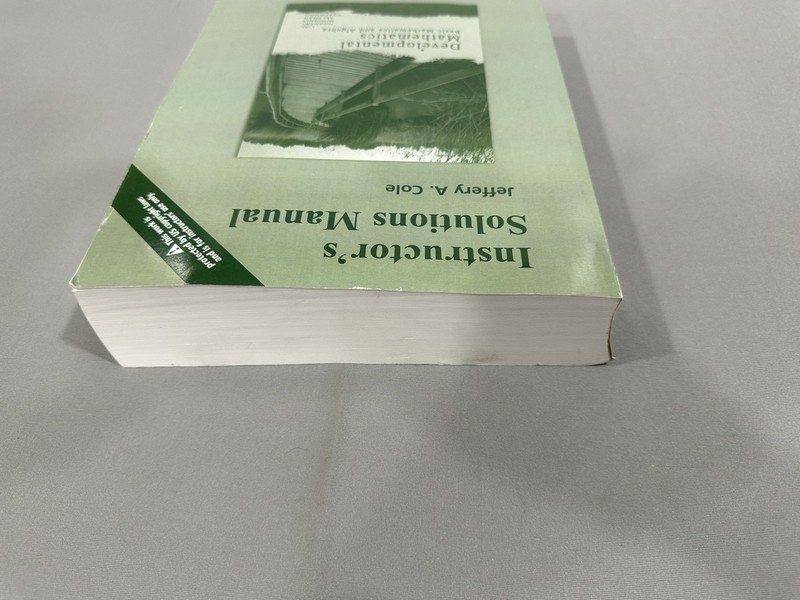 Instructor's Solutions Manual Developmental Mathematics Math And Algebra Paper gallery