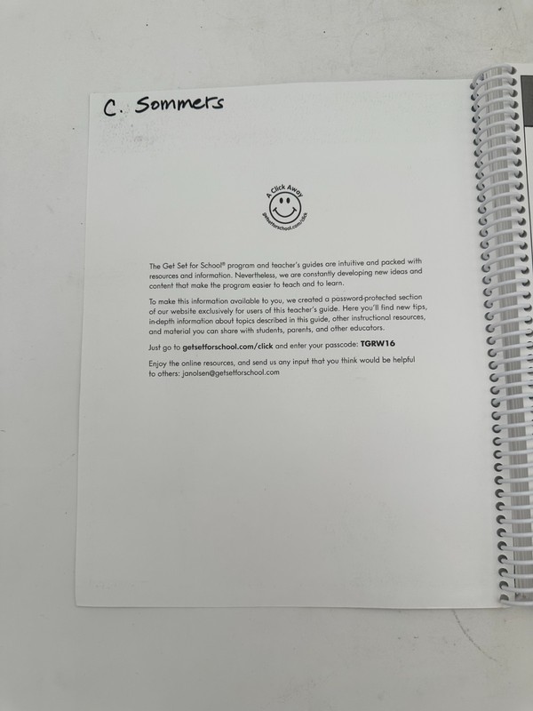 Get Set for School: Readiness & Writing Pre-K Teacher's Guide 2018 Spiral 7th Ed gallery