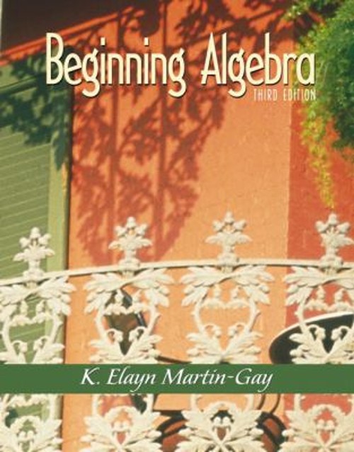 Beginning Algebra Hardcover K. Elayn Martin-Gay