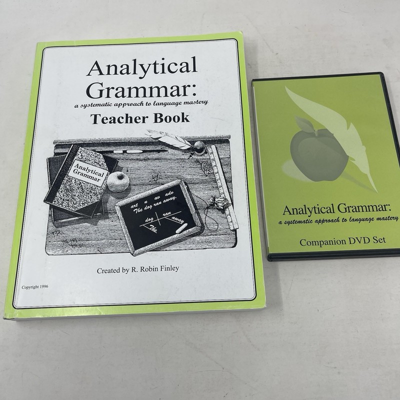 Analytical Grammar Teacher Book With DVD Set Robin Finley 1996 Language Mastery