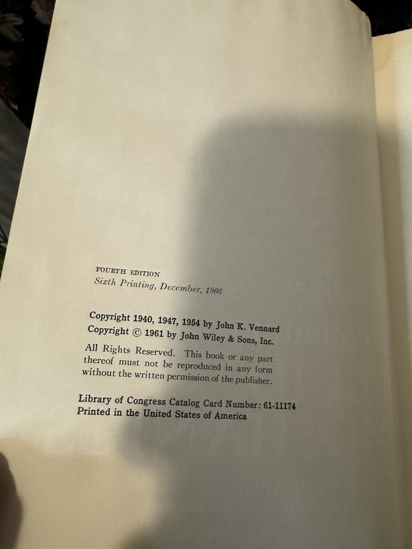 Elementary Fluid Mechanics w/ Supplementary Problems Booklet J. Vennard 4th 1966 gallery