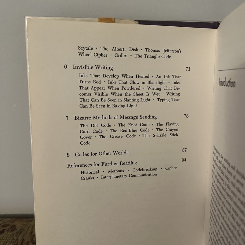 Codes, Ciphers & Secret Writing Martin Gardner 1972 HC DJ 1st Edition Ex Libris gallery