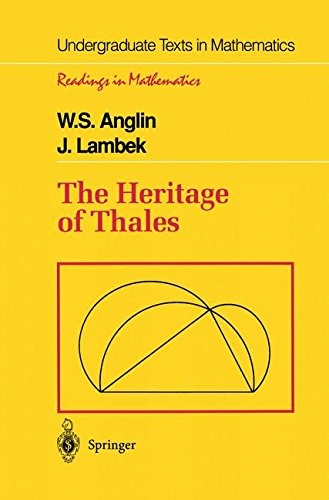 THE HERITAGE OF THALES (UNDERGRADUATE TEXTS IN By W S Anglin & J. Lambek *VG+*