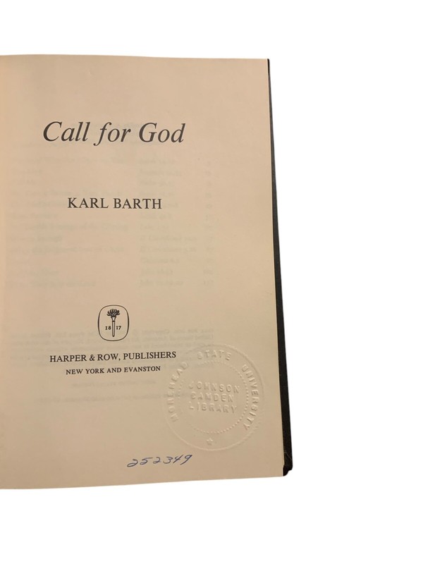 Call for God by Karl Barth Hardcover 1965 ( Harper & Row Publishers) gallery