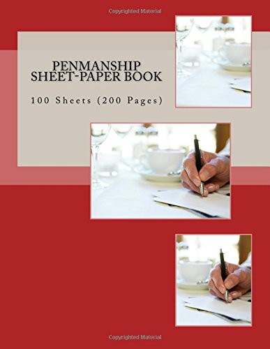 PENMANSHIP SHEET-PAPER BOOK: 100 SHEETS (200 PAGES) By Julien Coallier
