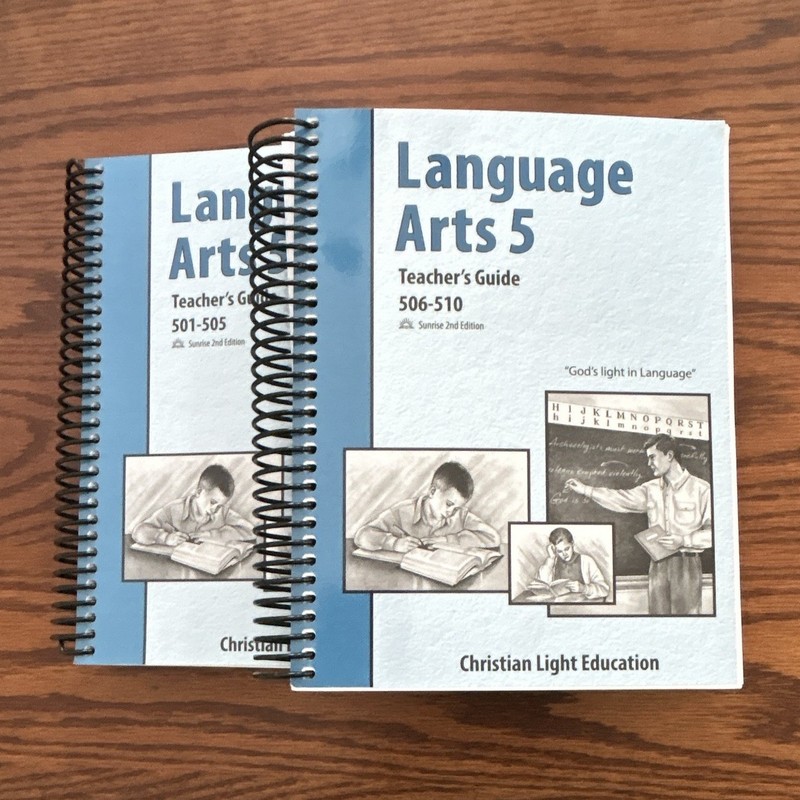 Christian Light Education Language Arts 5 Teacher’s Guide 501-505 and 506-510