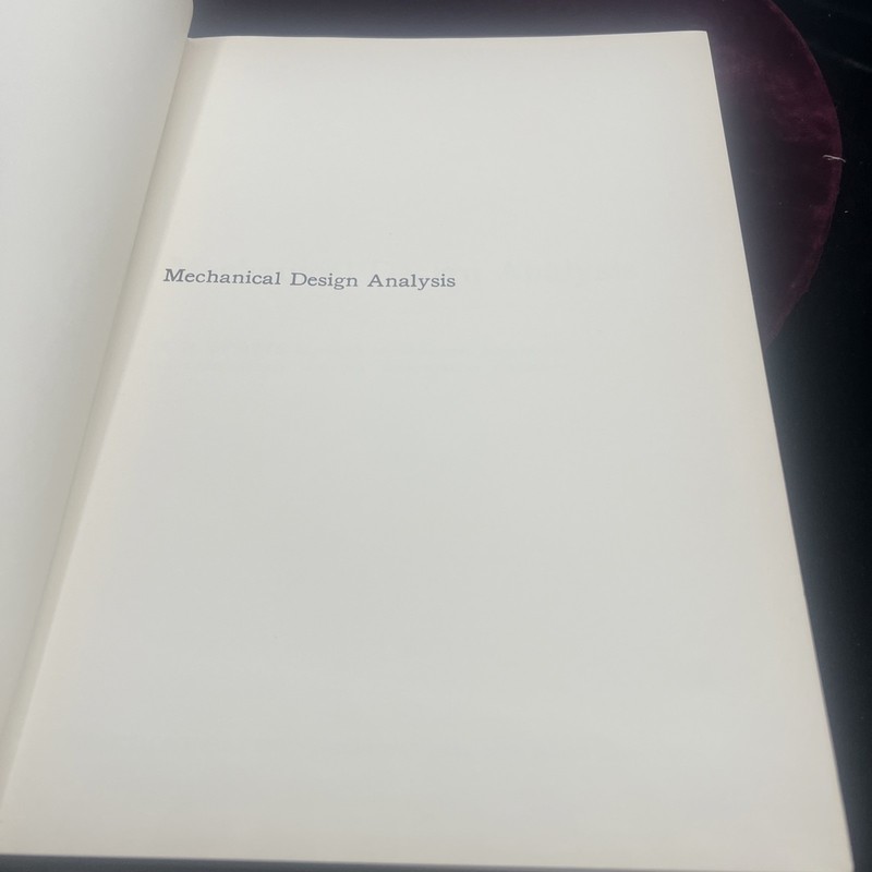 Mechanical Design Analysis M.F.Spotts Hardcover 1964 Prentice Hall gallery