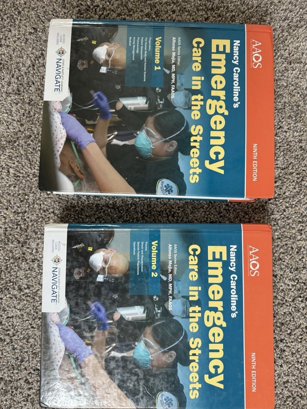Nancy Caroline’s Emergency Care in the Streets Ninth Ed Hardcover Vol 1 & 2 Car…