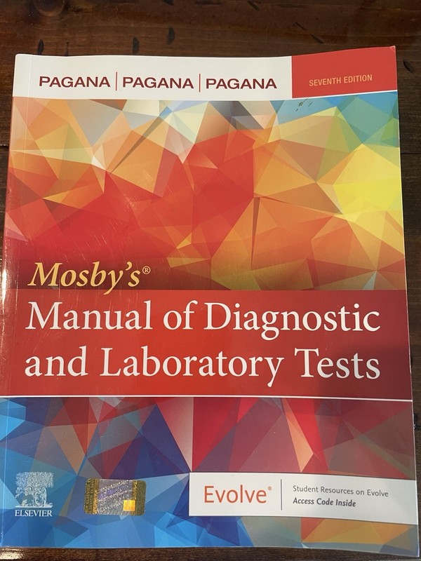 Mosby’s Manual of Diagnostic and Laboratory Tests Brand NEW