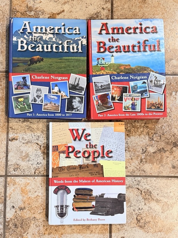 Notgrass America the Beautiful Parts 1 & 2 + We the People 3 HC Retails $115