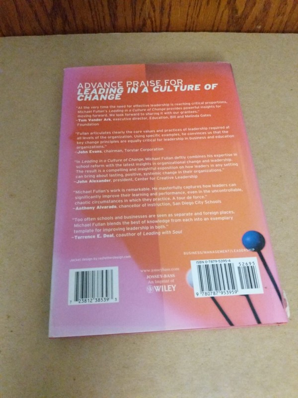 Leading in a Culture of Change - 0787953954, hardcover, Michael Fullan gallery