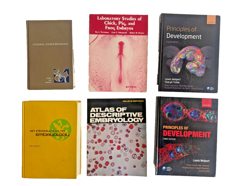 Vintage Embryology & Development Lot of 6 Textbooks Wolpert Balinsky