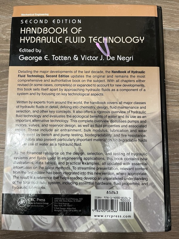 Handbook of Hydraulic Fluid Technology, Second Edition by George E. Totten gallery