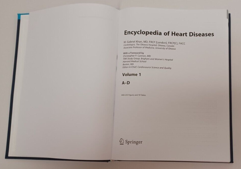 Encyclopedia of Heart Diseases M. Gabriel Khan Volume 1 Only A-D 2nd Edition HC gallery