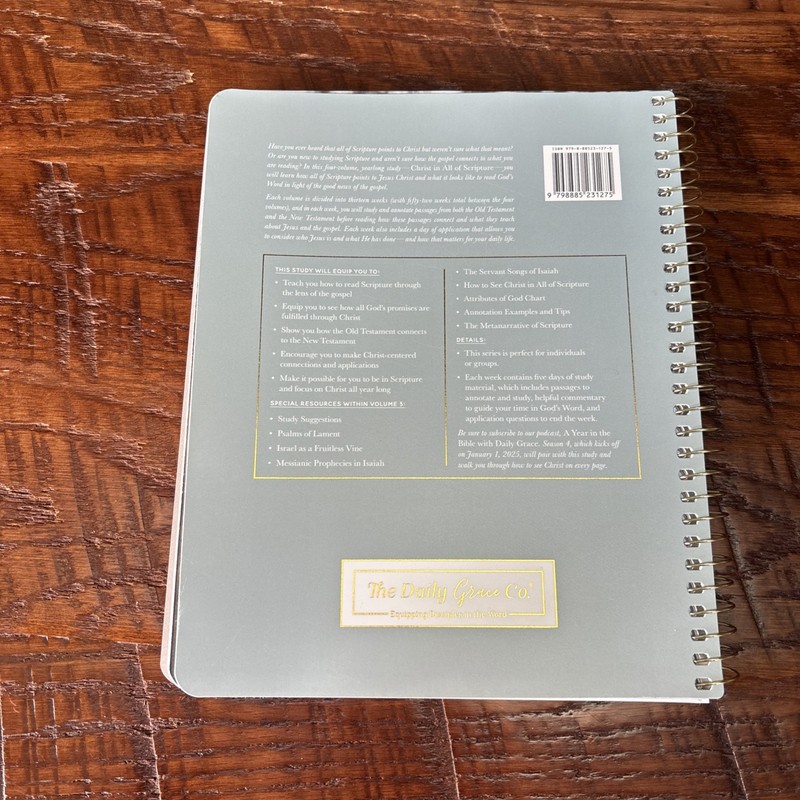 The Daily Grace Co "Christ In All Of Scripture" Volume 3 Spiral Bound Workbook gallery