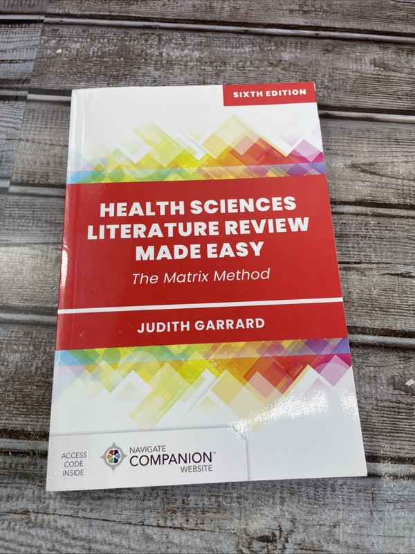 Health Sciences Literature Review Made Easy 6th Ed, Access Code Un Scratched ￼