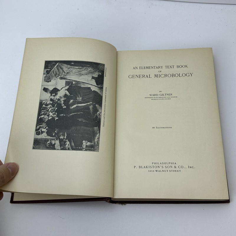 Textbook of General Microbiology Ward Glitner 1928 Michigan State College Prof gallery
