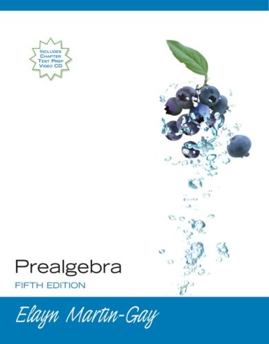 PREALGEBRA (5TH EDITION) By Elayn Martin-gay