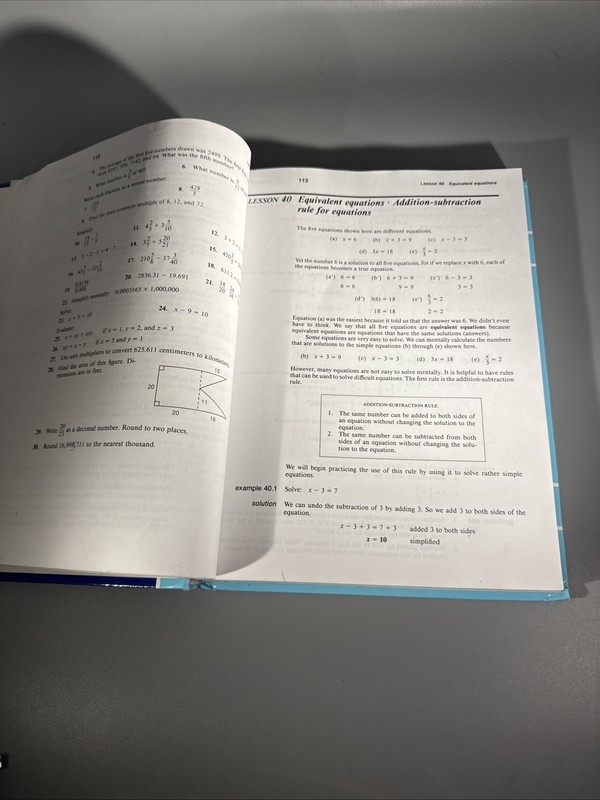 Algebra 1/2 by John Saxon (Hardcover, Second Edition) gallery