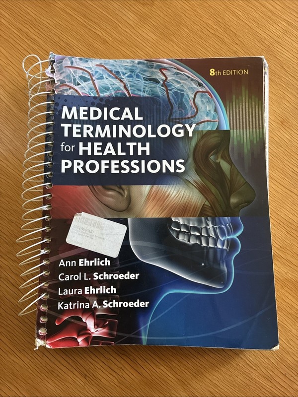 MEDICAL TERMINOLOGY for Health Professions 8th Ed Spiral Bound Health Care Book