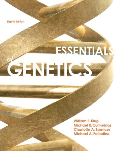 ESSENTIALS OF GENETICS (8TH EDITION) By William S. Klug & Michael R. Cummings VG