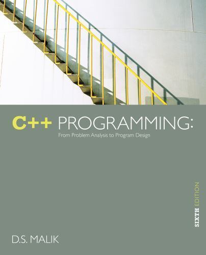 C++ Programming: From Problem Analysis to Prog- 1133626386, D S Malik, paperback