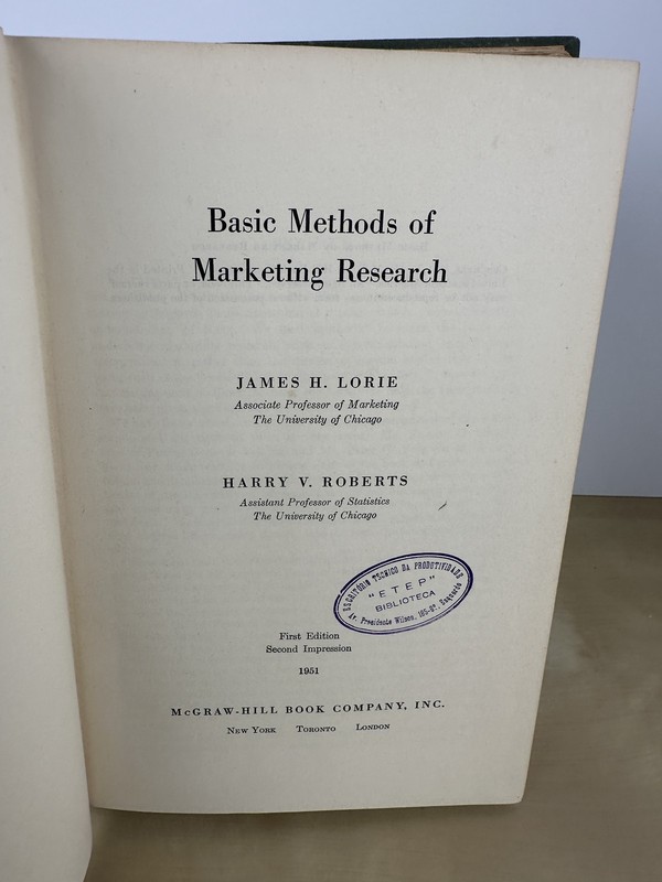 Basic Methods of Marketing Research Lorie Roberts 1951 McGraw-Hill Hardcover gallery