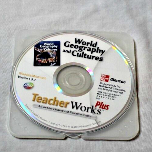 McGraw Hill/Glencoe World Geography & Cultures Teacher Works Plus CD